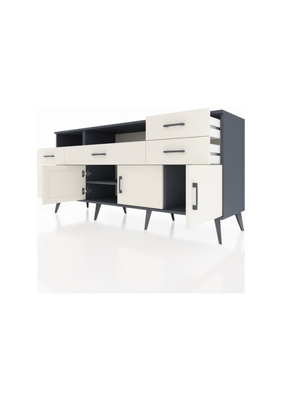 Hyperion Konsol 3 Raflı 6 Çekmeceli 3 Kapaklı 176x44x83 Antrasit-aytaşı Aytaşı Hyperion Konsol 3 Raflı 6 Çekmeceli 3 Kapaklı 176x44x83 Antrasit-aytaşı Aytaşı