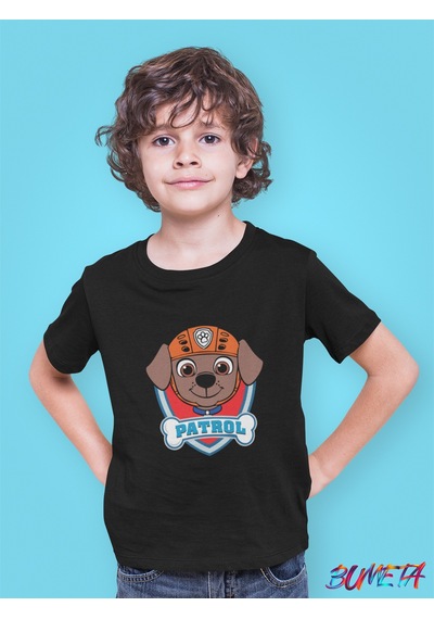 Bumeta Cesur Denizci Zuma Paw Patrol Çocuk Tişört T-shirt Siyah