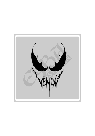 Venom Araba, Motorsiklet, Kask, Laptop,cam Sticker 16x12 Cm Venom Yazılı Siyah
