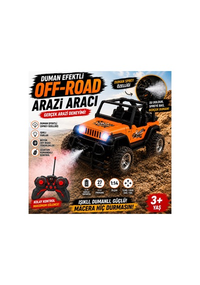 Duman Efektli Uzaktan Kumandalı Off-road - Canavar Kamyon - 1:14 Ölçek, Işıklı Farlar Ve Şarjlı Bataryalı Full Fonksiyon Arazi Aracı - 885350294 Diğer Duman Efektli Uzaktan Kumandalı Off-road - Canavar Kamyon - 1:14 Ölçek, Işıklı Farlar Ve Şarjlı Bataryalı Full Fonksiyon Arazi Aracı - 885350294 Diğer