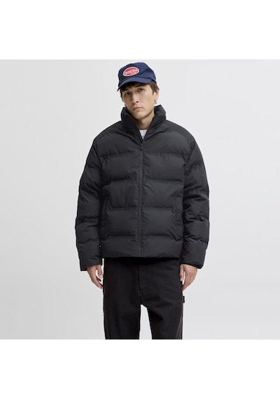 Jack & Jones Erkek Yüksek Dik Yaka Fermuarli Puffer Mont - Soho - 12278750 Siyah