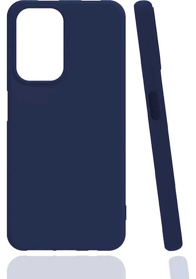 Noktaks - İnfinix Note 8 Uyumlu - Kılıf Mat Soft Esnek Biye Silikon - T17553 - Lacivert Lacivert