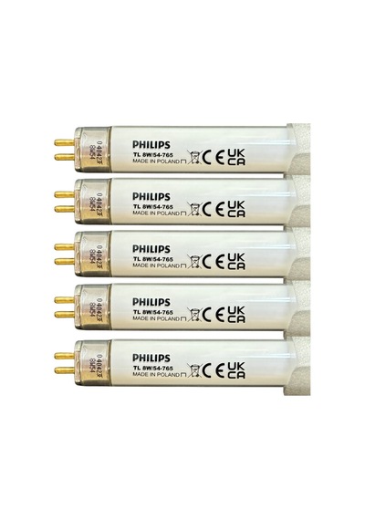 5 Adet Philips 8w 765 Beyaz Işık 6500k G5 Duylu T5 Floresan