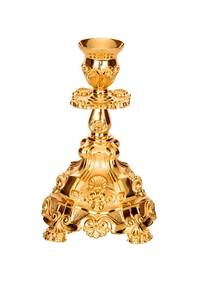Biev Gold Shine Alın 15 Cm Tekli Şamdan Svr107
