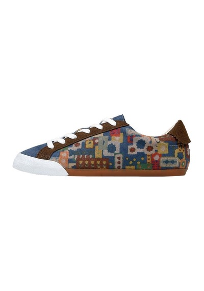 Kadın Vegan Deri Çok Renkli Sneakers - Anatolian Patterns Tasarım