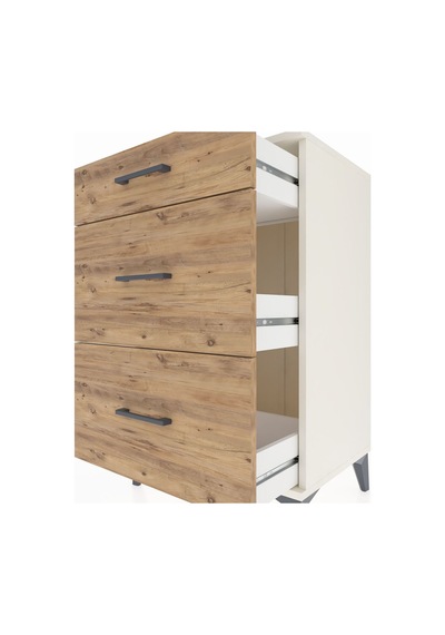 Hyperion Komodin 3 Çekmeceli 60x44x96 Aytaşı-çam Aytaşı