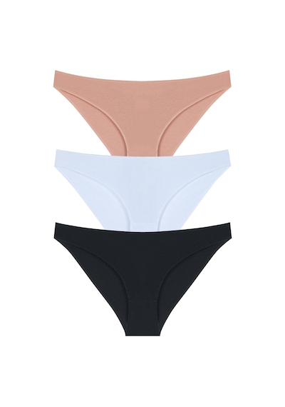 New Lilla 10010 Slip İz Yapmaz 3'lü Bikini Külot Paketi Çok Renkli
