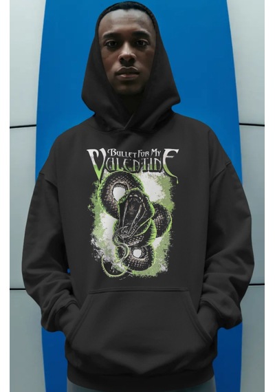 Sevbano Bullet For My Valentine Rock Metal Müzik Grubu Ön Baskılı Unisex Siyah