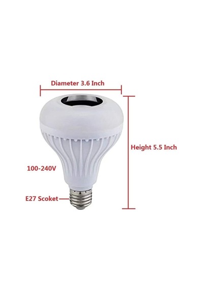 Paddsun Led Rgb Renkli Işık E27 Bluetooth Kontrollü Akıllı Müzik Ses Hoparlör Lambaları