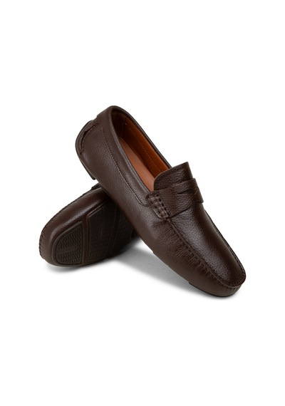 Deery Erkek Kahverengi Hakiki Deri Penny Loafer - E0920mkhvc02