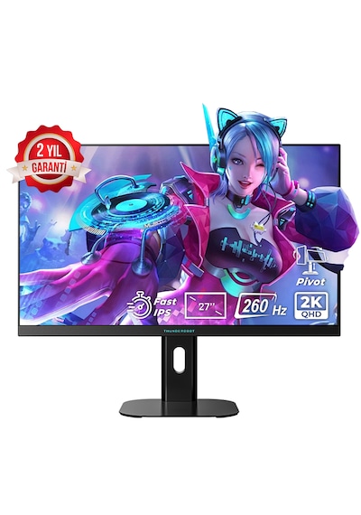Thunderobot Zq27f260l-tur 27 İnç 260hz 2k Qhd Adaptive Sync Fast Ips Pivot Gaming Monitör