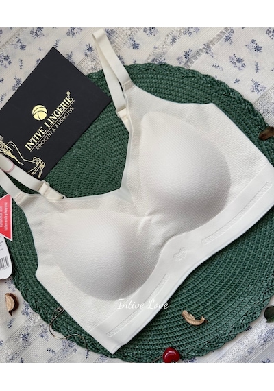 Intive Pureform Balensiz Dikişsiz Kopçasız Dokulu Seamless Bralet Ekru