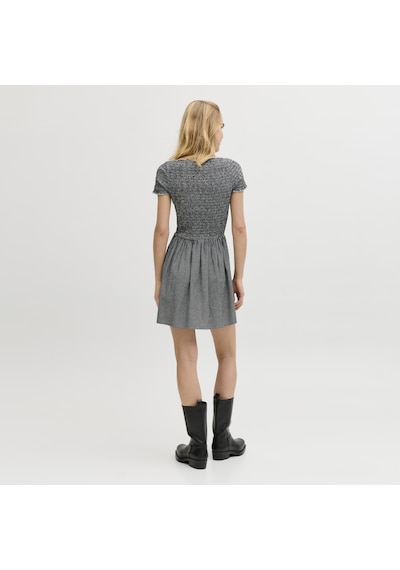 Jack & Jones Kadin Yuvarlak Yaka Kisa Elbise - Zoe - 12290727 Siyah
