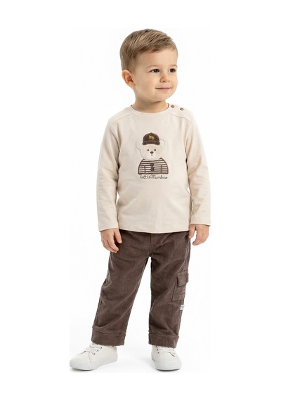 Xo Kids Erkek Çocuk Alt Üst Takım 6-24 Ay 31078 Bej