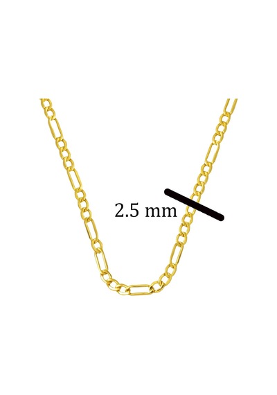 Bilezikci 50 CM 14 Ayar Altın Zincir (2.5 mm Enli) 14FZ50250