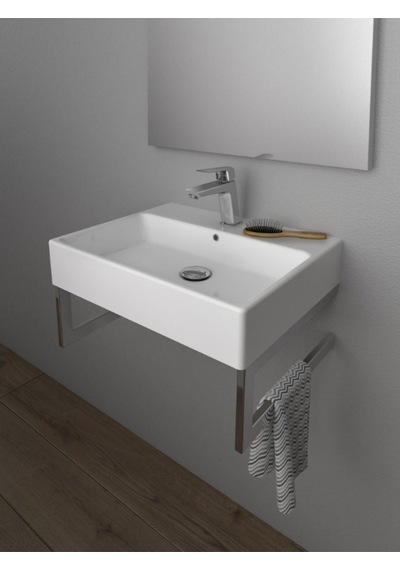 Creavit Next Tezgah Üzeri Kare Lavabo 70 CM Beyaz NX270-00CB00E-0000
