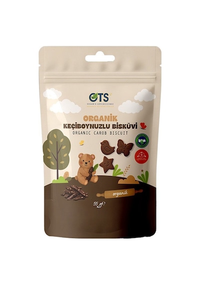Ots Organik Keçiboynuzlu Bisküvi 55 Gr Organik Sertifikalı, Pestisit Analizli 55 G
