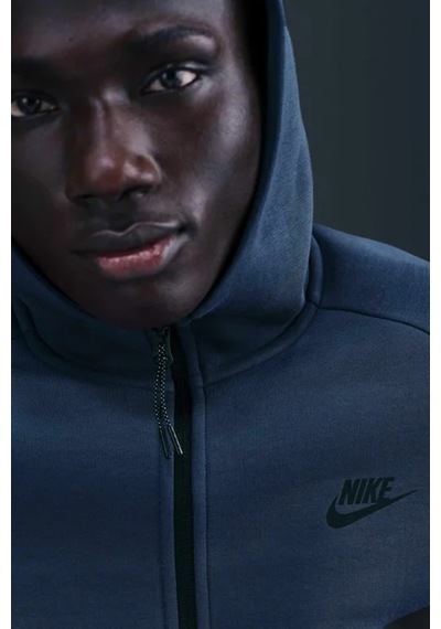Nike Tech Fleece Full Zip Windrunner Hoodie Kapüşonlu Unisex Sweatshirt Lacivert