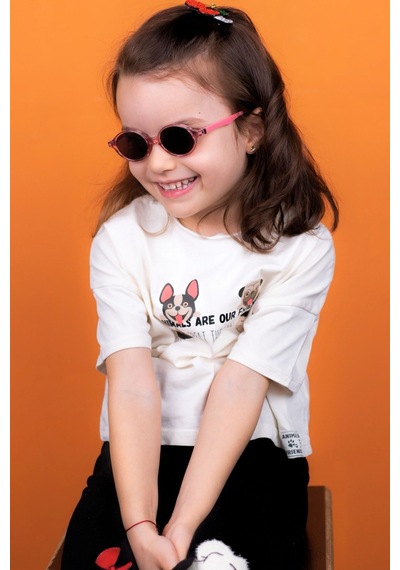 Yeni-unisex 0-18 Ay Polarize Ve Uv Korumalı Pembe Çocuk Güneş Gözlüğü Pudra