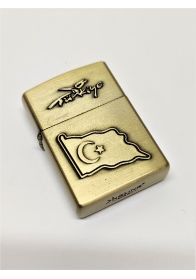 Tesbih Sakarya Dalgalı Türk Bayrak Motif'li - Benzin'li Zippo Tarzı Çakmak