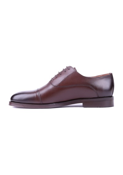 Shoetyle - Kahverengi Deri Bağcıklı Erkek Klasik Ayakkabı 250-2030-1530