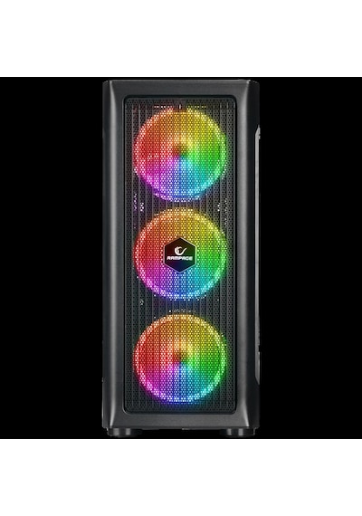 Rampage Prolıx Mesh 650w 80+ Siyah 4 12cm Argb Fan Manyetik Temperli Camlı Atx Mid-t Gaming Oyuncu K
