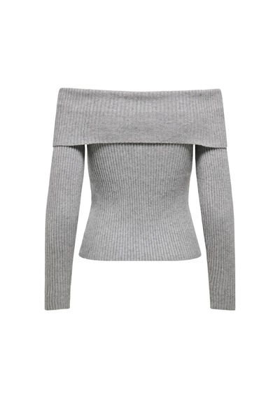 Only Onlkatia Life Ls Off Shoulder Kadın Kazak 15311830 Gri