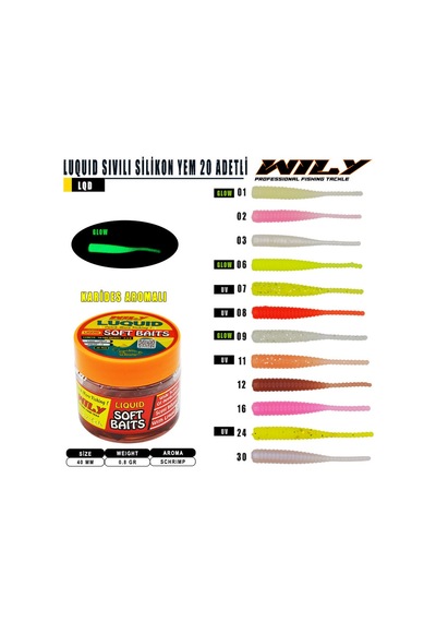 Wily Liquid Sıvılı Silikon 40 Mm 20 Adetli