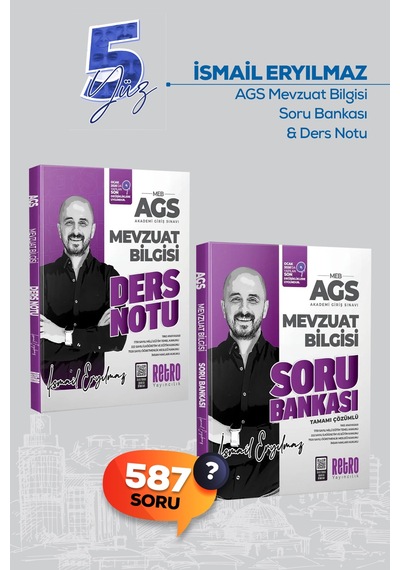 2026 Ags Mevzuat Ders Notları + Soru Bankası Tamamı Video Çözümlü 2 Li Set Retro Yayınları