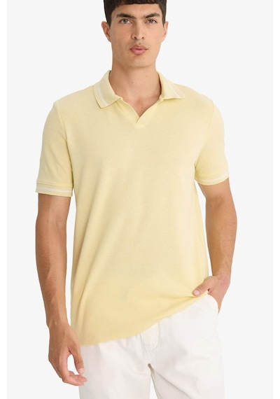 Defacto Regular Fit Polo Yaka Bubble Kısa Kollu Tişört F6265ax25smgn654 Yeşil