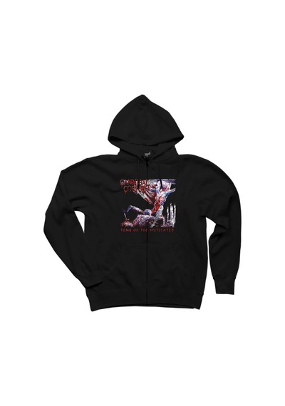 Cannibal Corpse Tomb Of The Mutilated Siyah Fermuarlı Kapşonlu Sweatshirt