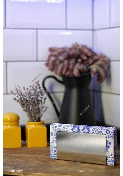 Paslanmaz Çelik Dikdörtgen Peçetelik - Çok Amaçlı/masaüstü Dekoratif Peçetelik - 13 X 7 Cm Çok Renkli