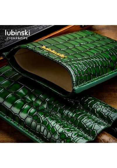 Lubinski Deri 3'lü Puro Kılıfı Lacivert Desenli 60 Ring