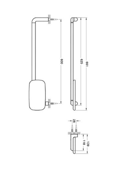 VitrA Eternity Etajerli Uzun Havluluk Krom A44879 Krom