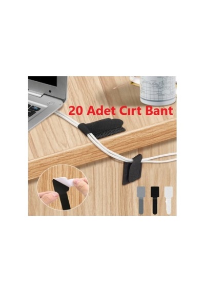 20 Adet Kendinden Yapışkanlı Cırt Cırtlı Bant 10