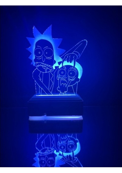 3D Rick And Morty 16 Renk Masa Lambası (507061824)
