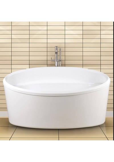 Panelduş - Line Os 100x170 Cm Oval Monoblok Beyaz Küvet - Opı86-