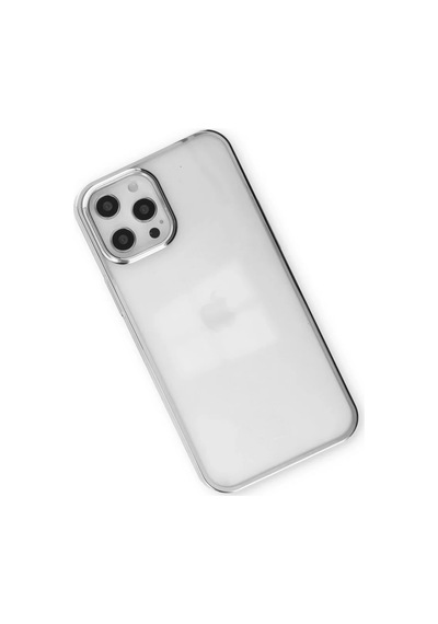 Newface Apple, Uyumlu iPhone 12 Pro Max Kılıf Element Silikon - Gümüş