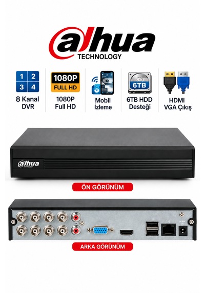 Xvr1b08ı-t 8 Kanal Hdcvı Kamera Kayıt Cihazı