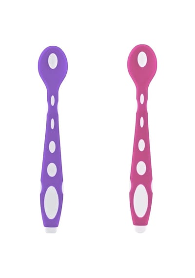 Babyjem Silikon Mama Kaşığı 563 Pembe Mor Pembe Mor