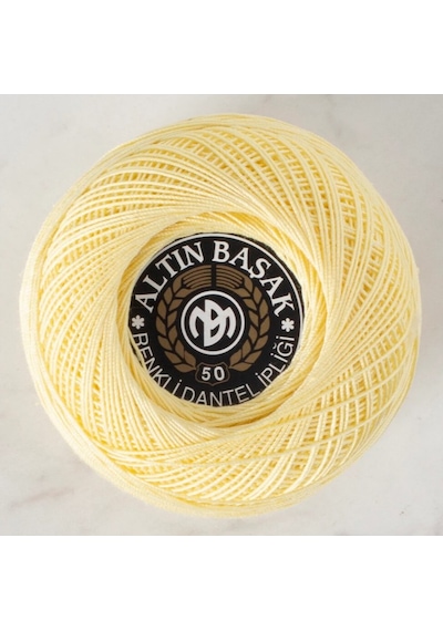 Abarta Altınbaşak Klasik Renkli Dantel Ipi -no:50 20 Gr 1 Adet -açık Sarı