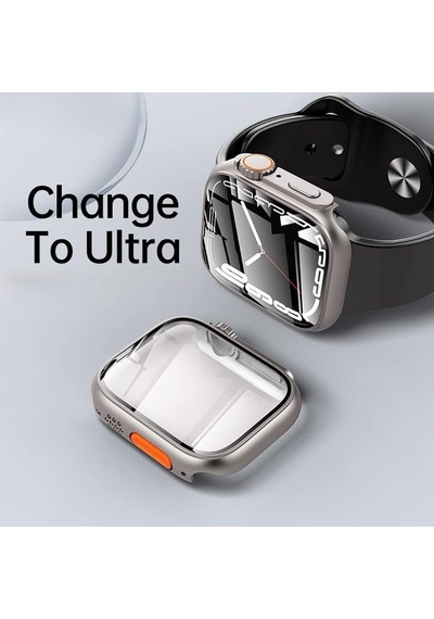 Lexroo Aple Watch Series 5 44mm İçin Kılıf Aple Watch Ultra Dönüştürücü Ekran - Yıldız Işığı