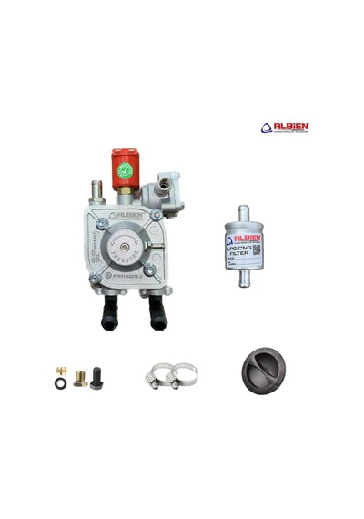 Atiker Uyumlu Gaz Kesicili Sıralı Sistem Regülatör 110kw + Hortum Arası 12 12mm Lpg Filtre