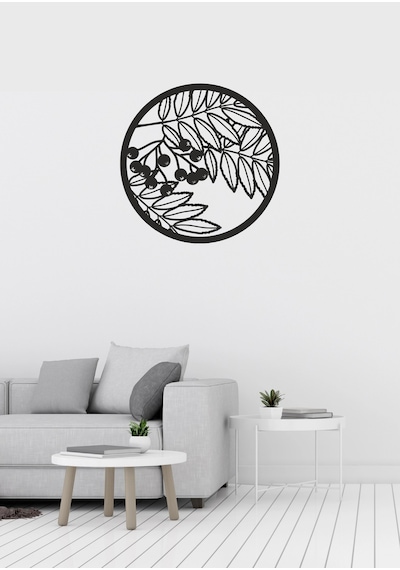 Yaprak Desenli Dekoratif Metal Duvar Süsü