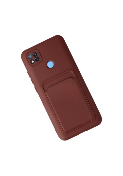 Xiaomi Redmi 9c Uyumlu Kılıf Kelvin Kartvizitli Silikon - Bordo