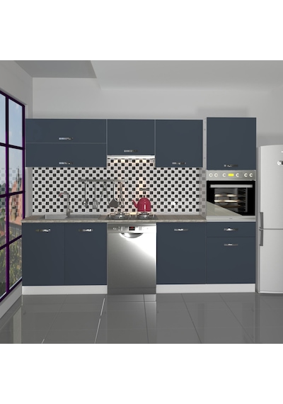 Decoraktiv Elite 280y Ankastre Boy Dolaplı Mdf Hazır Mutfak Dolabı - Tezgah Dahil - Antrasit Decoraktiv Elite 280y Ankastre Boy Dolaplı Mdf Hazır Mutfak Dolabı - Tezgah Dahil - Antrasit