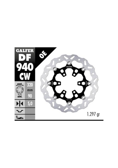 Husqvarna Svartpilen 401 Ön Fren Diski 320 Mm 2017-2018 Galfer Dalgalı Hareketli Aluminyum Disk