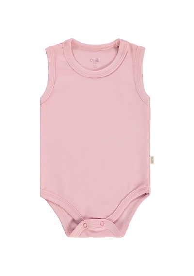 Civil Baby 3'lü Karışık Renk 3-36 Ay Çıtçıtlı Badi - Pembe