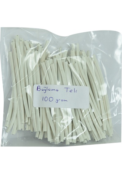 Lokman Avm Bağlama Teli Tel Klips Pvc Kaplamalı Beyaz Takribi 100 Adetli 1 Paket 100 G