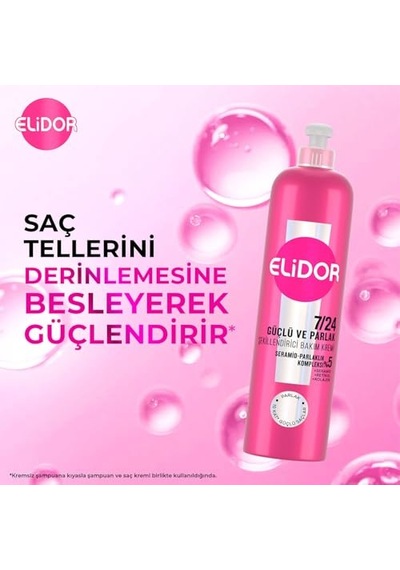 Elidor 7/24 Güçlü Ve Parlak Saç Bakım Kremi 240 Mililitre